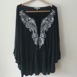 Bohemian poncho top 2x